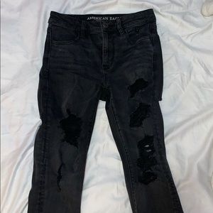 Black distressed American Eagle jeans